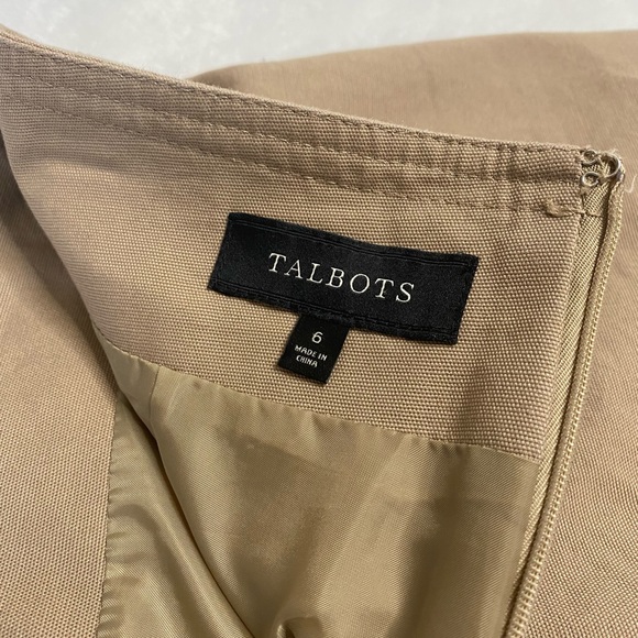 Talbots tan linen skirt size 6 - Picture 3 of 5